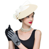 Black White Weddings Church Derby Royal Fascinator Hat - FashionByTeresa